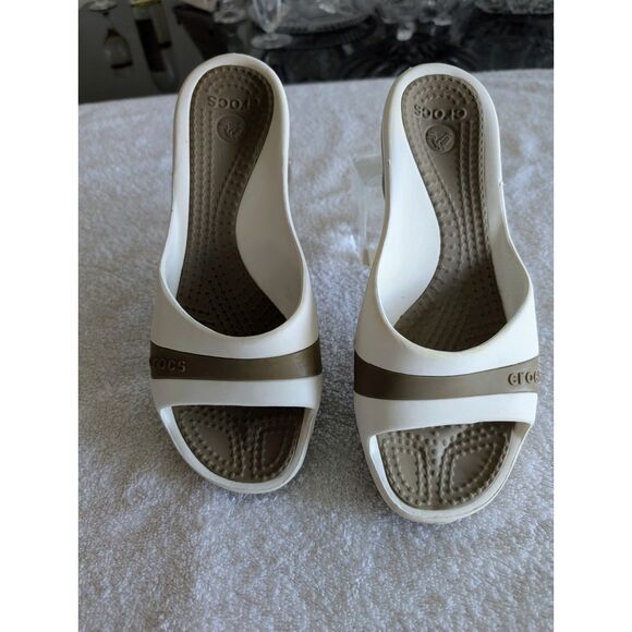 Crocs Women’s Wedge Slide Comfort Croslite Open Toe Slip-On Sandals - Picture 9 of 10